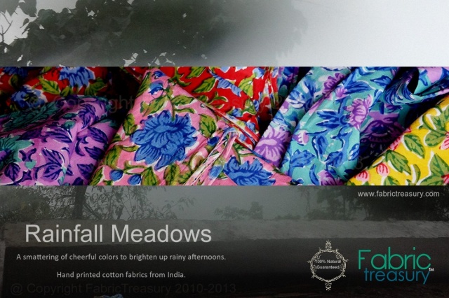 Rainfall Meadows Indian Hand Block Prints